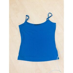 Unknown Tank Top Women's Blue Solid Blue